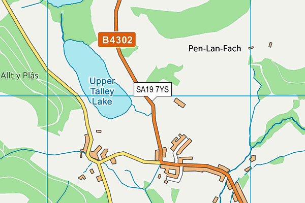 SA19 7YS map - OS VectorMap District (Ordnance Survey)