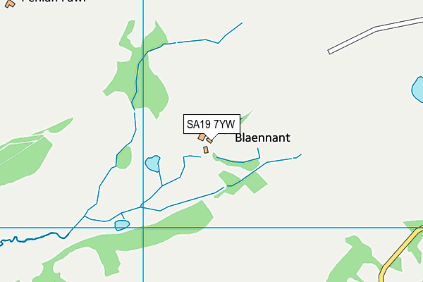 SA19 7YW map - OS VectorMap District (Ordnance Survey)