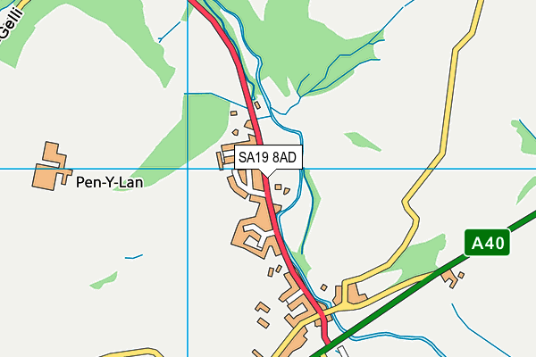 SA19 8AD map - OS VectorMap District (Ordnance Survey)