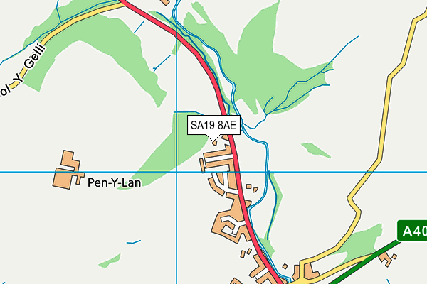 SA19 8AE map - OS VectorMap District (Ordnance Survey)