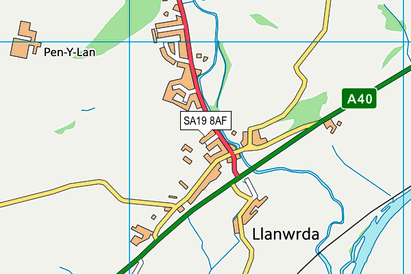 SA19 8AF map - OS VectorMap District (Ordnance Survey)