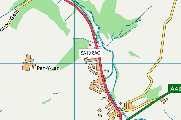 SA19 8AG map - OS VectorMap District (Ordnance Survey)