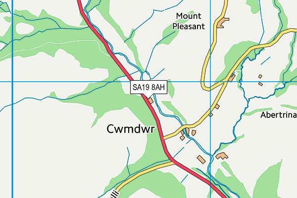 SA19 8AH map - OS VectorMap District (Ordnance Survey)