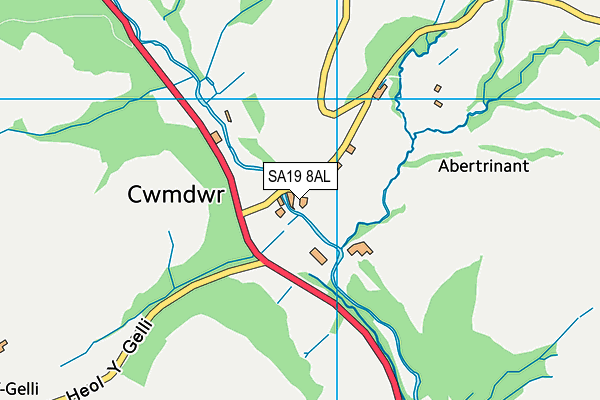 SA19 8AL map - OS VectorMap District (Ordnance Survey)