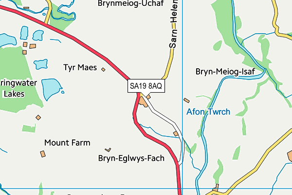 SA19 8AQ map - OS VectorMap District (Ordnance Survey)