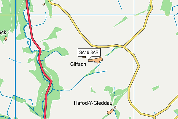 SA19 8AR map - OS VectorMap District (Ordnance Survey)