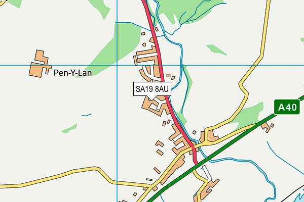 SA19 8AU map - OS VectorMap District (Ordnance Survey)