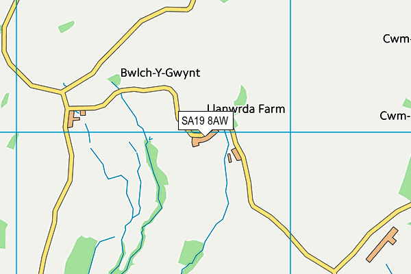 SA19 8AW map - OS VectorMap District (Ordnance Survey)