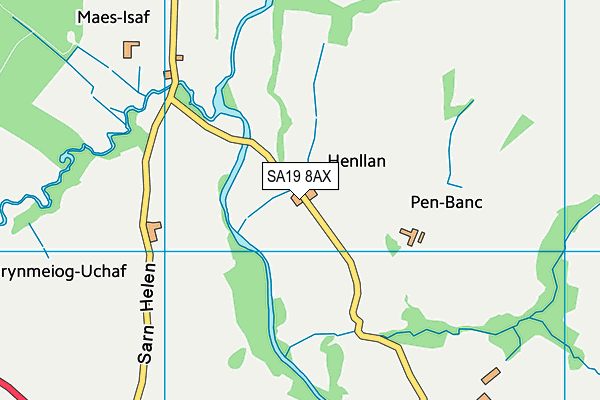 SA19 8AX map - OS VectorMap District (Ordnance Survey)