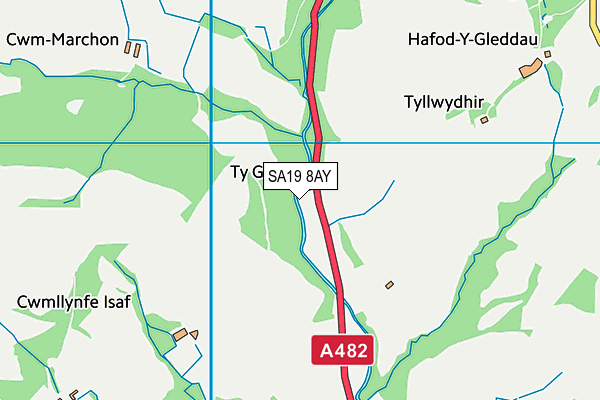 SA19 8AY map - OS VectorMap District (Ordnance Survey)