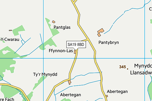 SA19 8BD map - OS VectorMap District (Ordnance Survey)