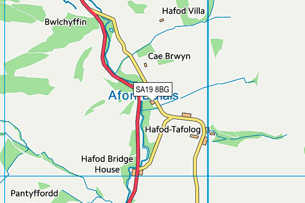 SA19 8BG map - OS VectorMap District (Ordnance Survey)