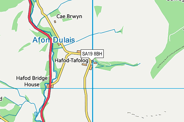 SA19 8BH map - OS VectorMap District (Ordnance Survey)