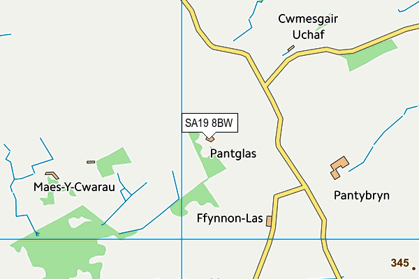 SA19 8BW map - OS VectorMap District (Ordnance Survey)