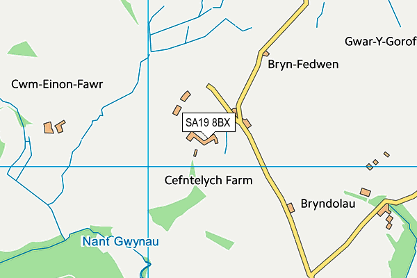 SA19 8BX map - OS VectorMap District (Ordnance Survey)