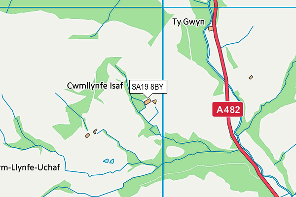 SA19 8BY map - OS VectorMap District (Ordnance Survey)