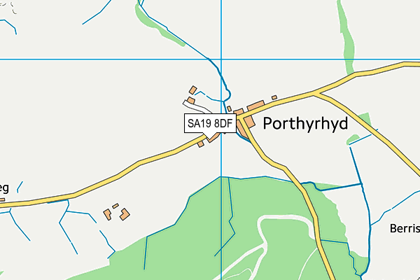 SA19 8DF map - OS VectorMap District (Ordnance Survey)