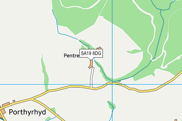 SA19 8DG map - OS VectorMap District (Ordnance Survey)