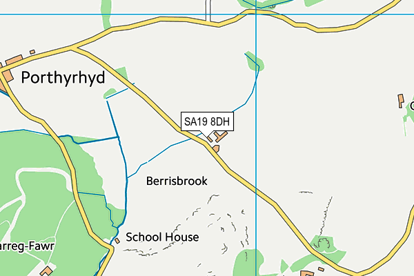 SA19 8DH map - OS VectorMap District (Ordnance Survey)