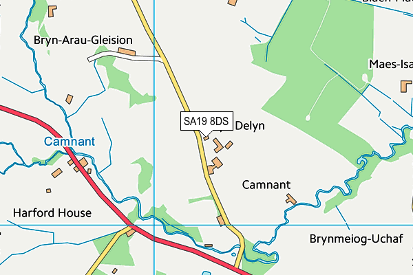 SA19 8DS map - OS VectorMap District (Ordnance Survey)