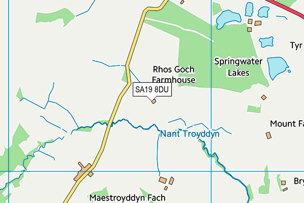 SA19 8DU map - OS VectorMap District (Ordnance Survey)