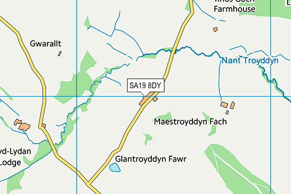 SA19 8DY map - OS VectorMap District (Ordnance Survey)