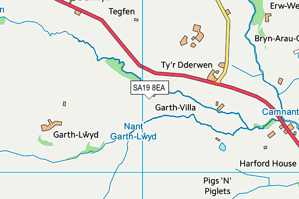 SA19 8EA map - OS VectorMap District (Ordnance Survey)