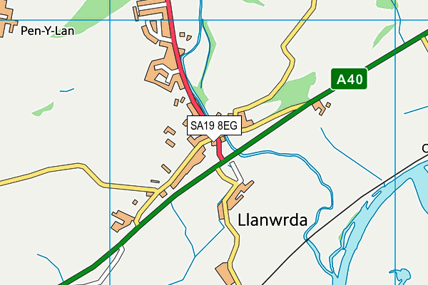 SA19 8EG map - OS VectorMap District (Ordnance Survey)