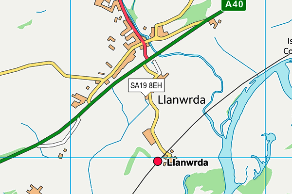 SA19 8EH map - OS VectorMap District (Ordnance Survey)