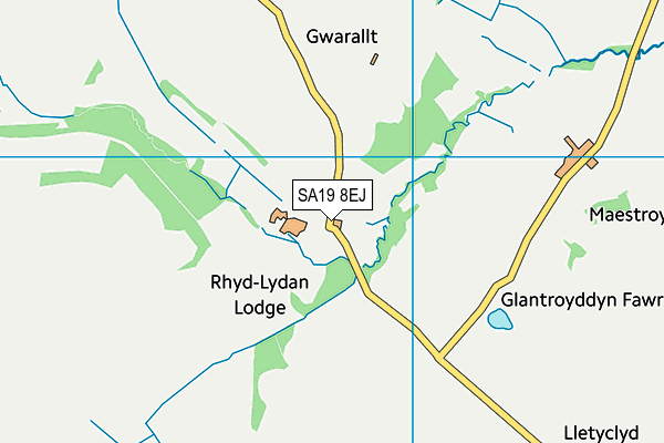 SA19 8EJ map - OS VectorMap District (Ordnance Survey)