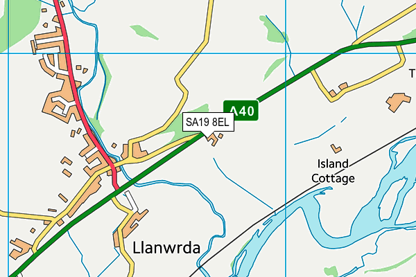 SA19 8EL map - OS VectorMap District (Ordnance Survey)