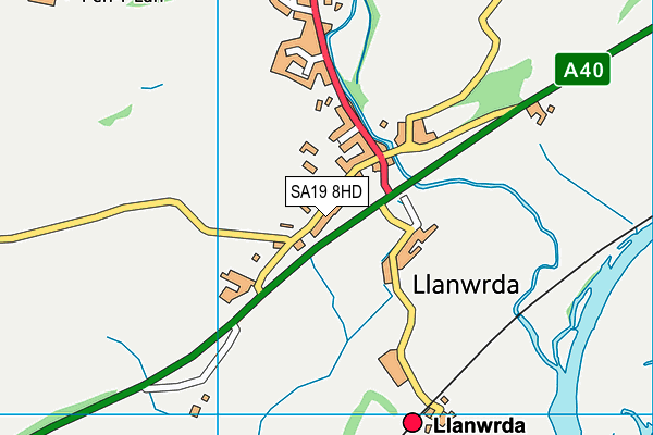 SA19 8HD map - OS VectorMap District (Ordnance Survey)