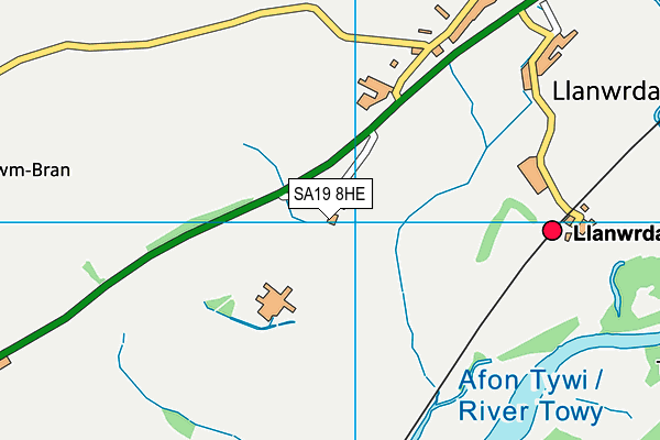 SA19 8HE map - OS VectorMap District (Ordnance Survey)