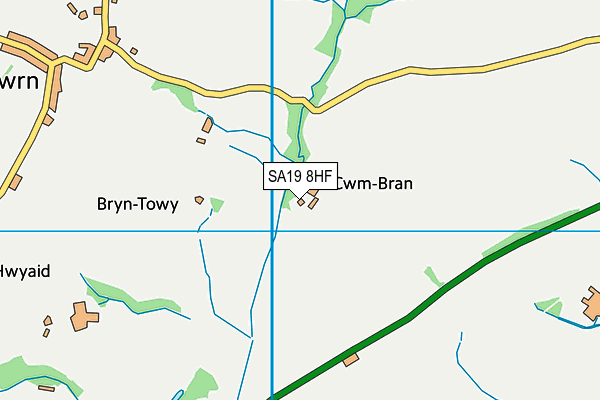 SA19 8HF map - OS VectorMap District (Ordnance Survey)