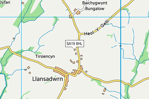 SA19 8HL map - OS VectorMap District (Ordnance Survey)