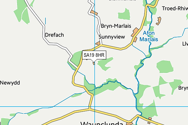 SA19 8HR map - OS VectorMap District (Ordnance Survey)