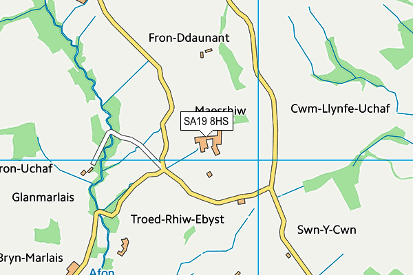 SA19 8HS map - OS VectorMap District (Ordnance Survey)