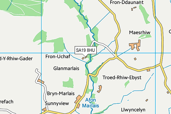 SA19 8HU map - OS VectorMap District (Ordnance Survey)