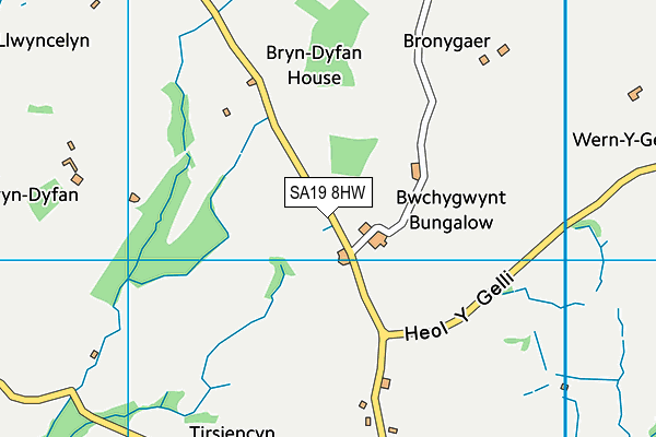 SA19 8HW map - OS VectorMap District (Ordnance Survey)