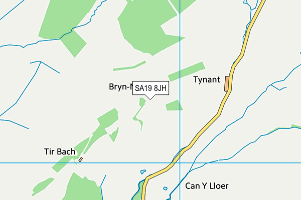 SA19 8JH map - OS VectorMap District (Ordnance Survey)