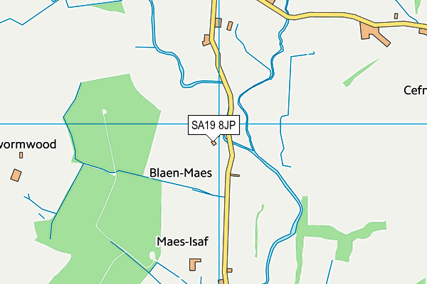 SA19 8JP map - OS VectorMap District (Ordnance Survey)