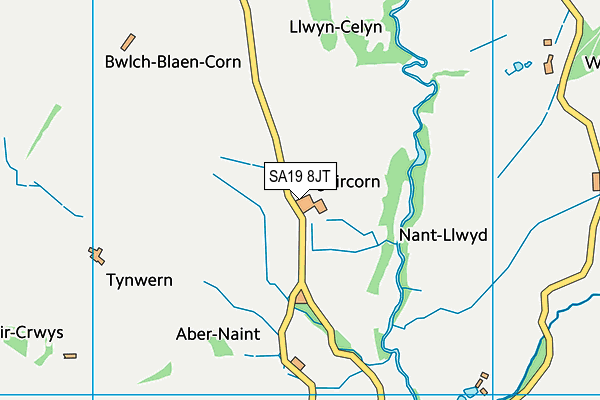 SA19 8JT map - OS VectorMap District (Ordnance Survey)