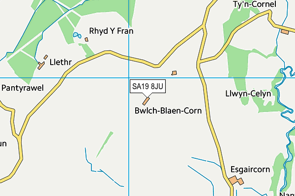 SA19 8JU map - OS VectorMap District (Ordnance Survey)