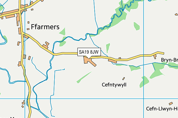 SA19 8JW map - OS VectorMap District (Ordnance Survey)