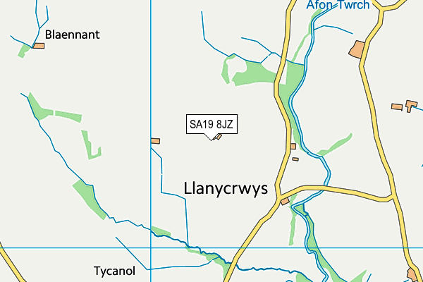 SA19 8JZ map - OS VectorMap District (Ordnance Survey)