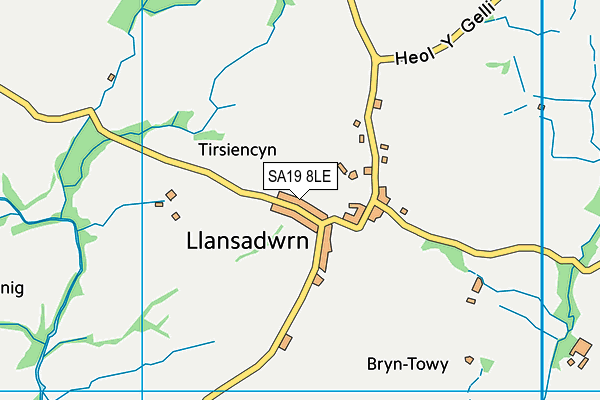 SA19 8LE map - OS VectorMap District (Ordnance Survey)