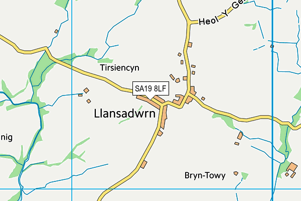 SA19 8LF map - OS VectorMap District (Ordnance Survey)