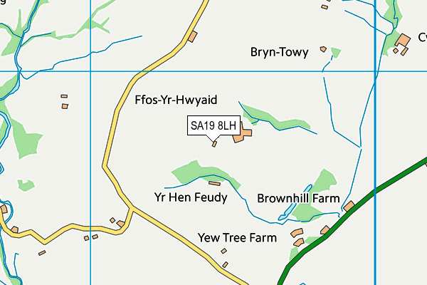 SA19 8LH map - OS VectorMap District (Ordnance Survey)