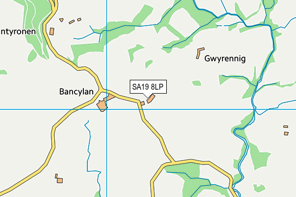 SA19 8LP map - OS VectorMap District (Ordnance Survey)