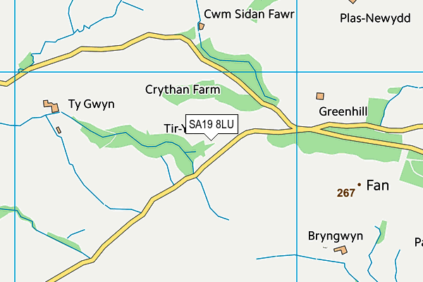 SA19 8LU map - OS VectorMap District (Ordnance Survey)